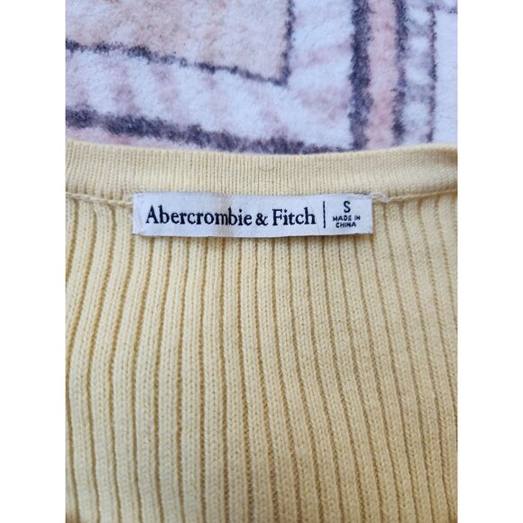 Abercrombie & Fitch Women's Sz. S Yellow Sleeveless Tie Front Vest - Picture 2 of 5
